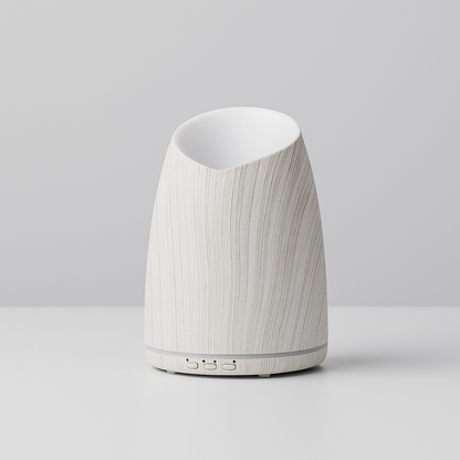 White textured diffuser on a gray background